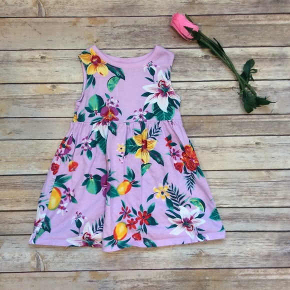 Old Navy Other - Old navy toddler girls lavender tropical dress 2T